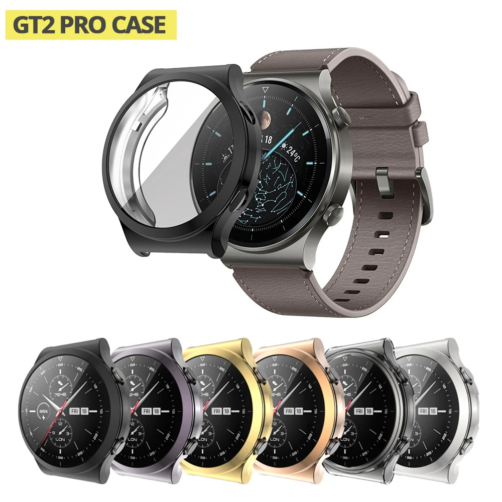 

Lianmi Silicone Case for Huawei GT 2 Pro Tpu Full Protector Hd Screen Protective Watch Cover Bumper Case for Huawei Gt 2 Pro, Multi colors/as the picture shows