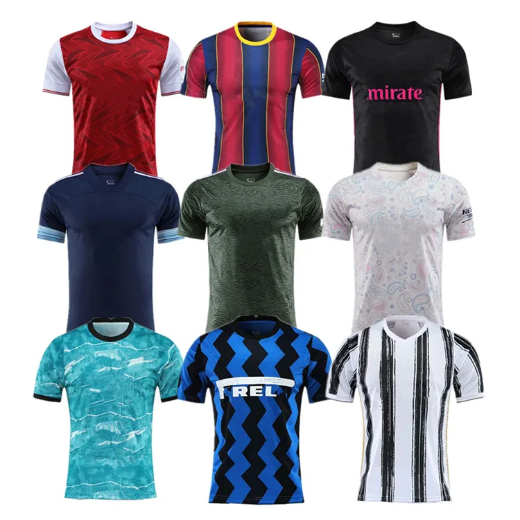 

2021 Hot Sale Real Thai Quality Milan Fans City Europe Team Soccer Tshirt Jersey Custom Football Uniform, Custom color