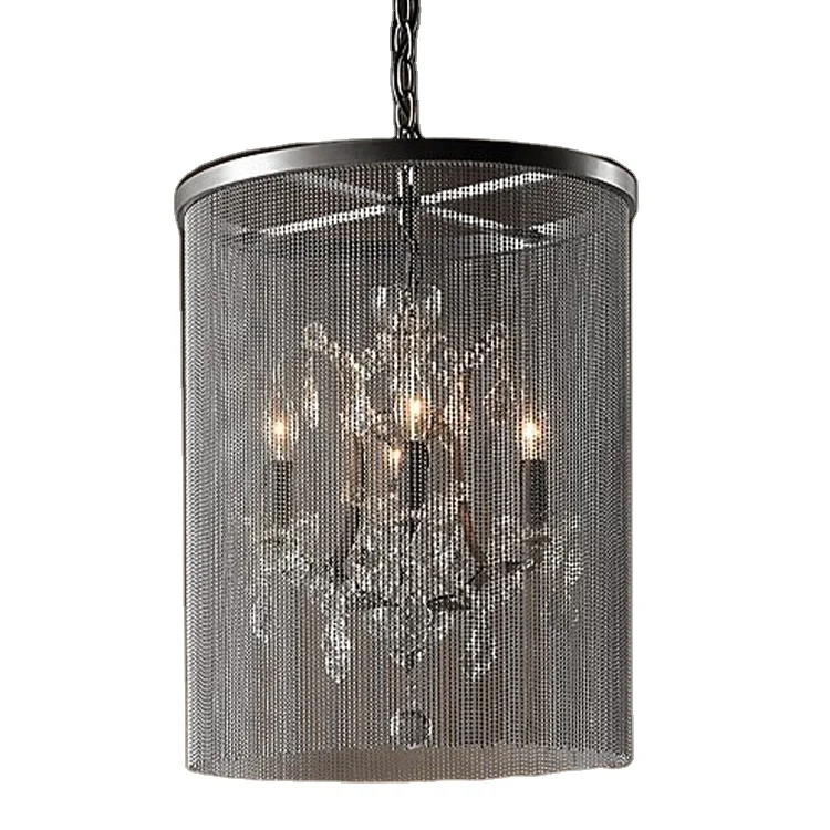 Crystal Vintage Chandelier Lighting Rustic Candle Chandeliers Pendant Chain Hanging Light Home Hotel  Restaurant Decor CZ2555/4