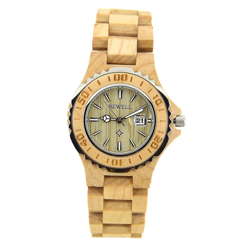 

High quality women cheap OEM logo watch wood lady