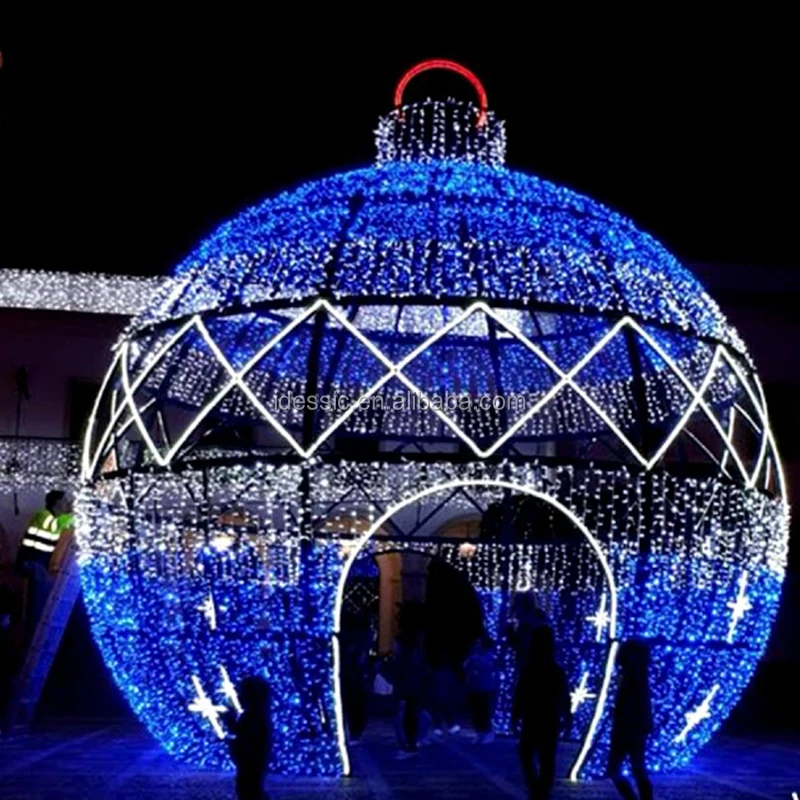 Outdoor Extra Large Led Christmas Bauble Displays For Holiday Entrance ...