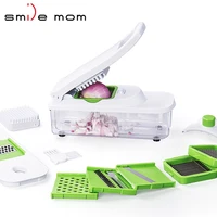 

Smile mom Super Multifunction Garlic Mandolin Manual Slicer Grater Dicer with Box