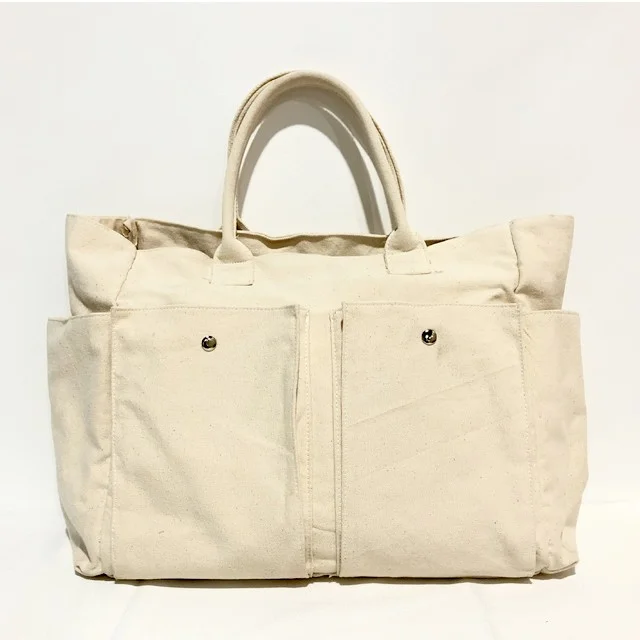 

100% cotton fabric diaper bag large capacity fashionable mummy bag diaper baby bag