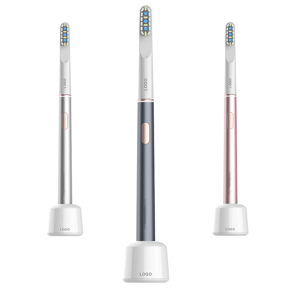 

LULA Popular Alloy Wireless Rechargeable Electronic Tooth Brush Soft Bristles Tartar Remover Slim Sonic Electric Toothbrush