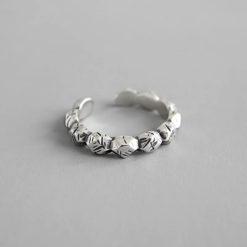 

Wholesale Retro Irregular S925 Sterling Silver Ring, Silve
