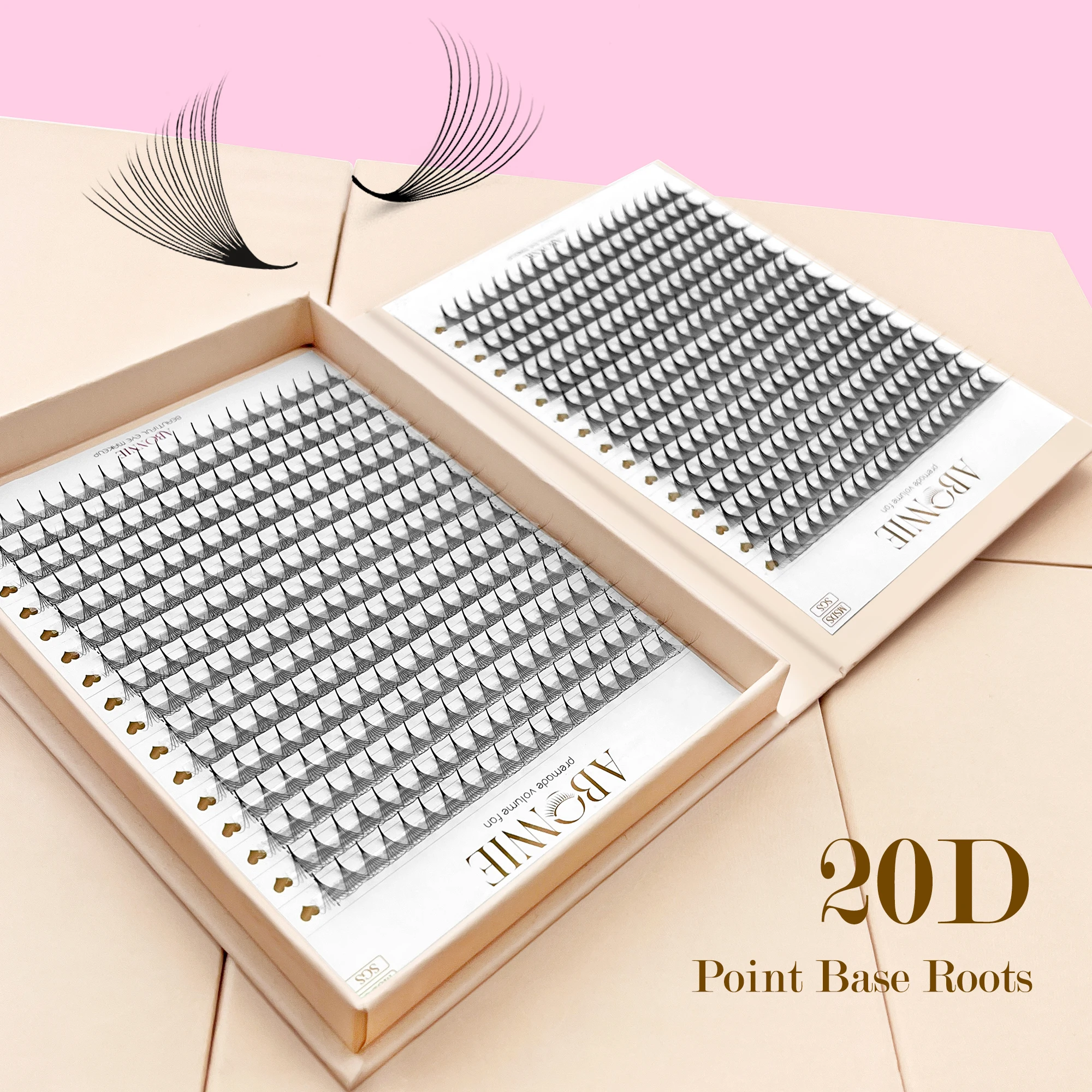 Abonnie Pointy Base Pre Made Lash Fan Tray