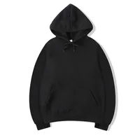 

Wholesale hot selling new winter heavyweight premium men's hoodie sports black hoodies