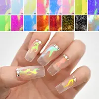 

2019 New 16 Colors/set Holographic Fire Flame Nail Stickers