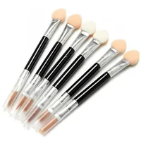 

Factory 10pcs/bag Double Side Makeup Eyeshadow Eyeliner Sponge Lip Brush Disposable Applicator 2-way Single Cosmetic Power Brush