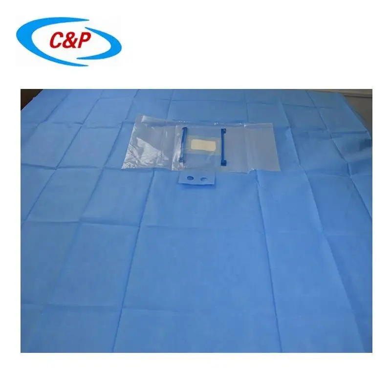 Hospital Use CE ISO13485 Approved SMS Non woven Ophthalmic Surgical Drape with Adhesive Supplier