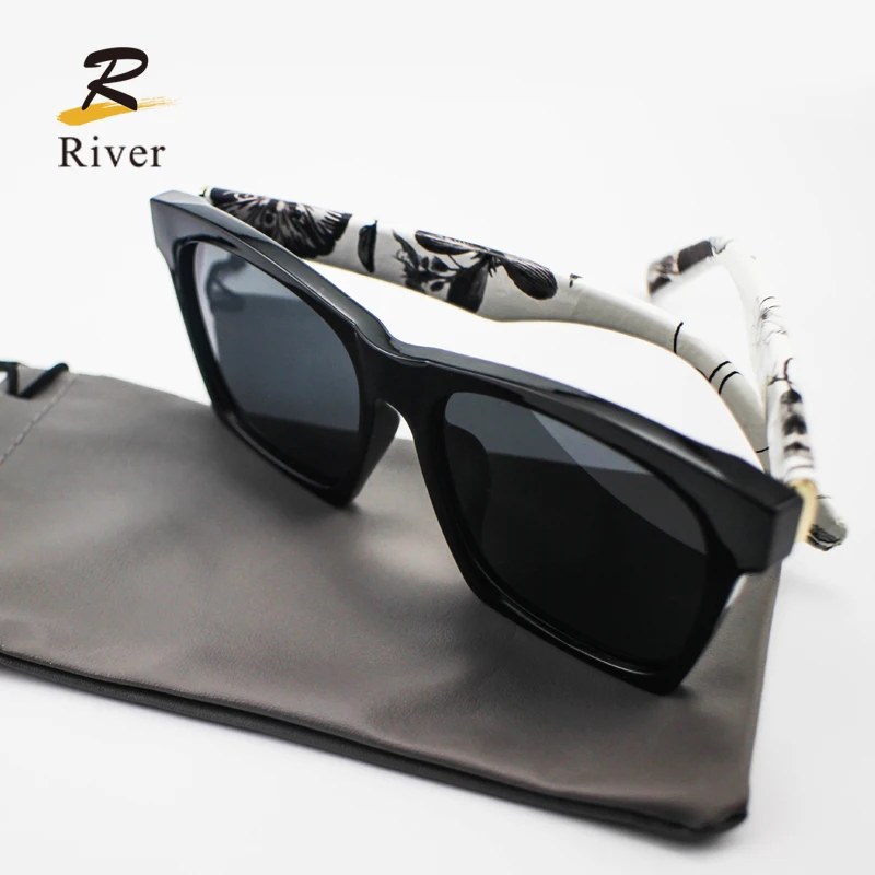 

2020 cool custom men white pc frame polarized sunglasses, 5 colors