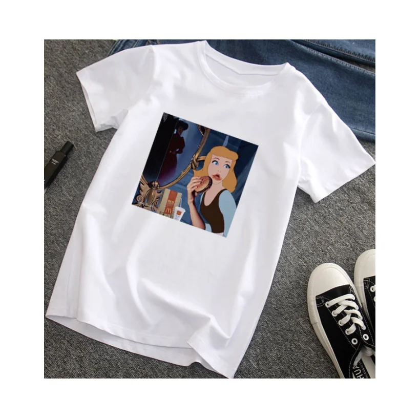 

Harajuku Cartoon T Shirt O-Neck Punk TShirt Print Streetwear Top