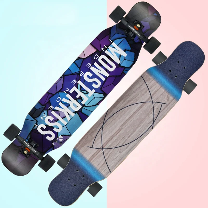 

Wholesale Custom Logo 107*23*12cm Double Rocker Longboard Skateboard
