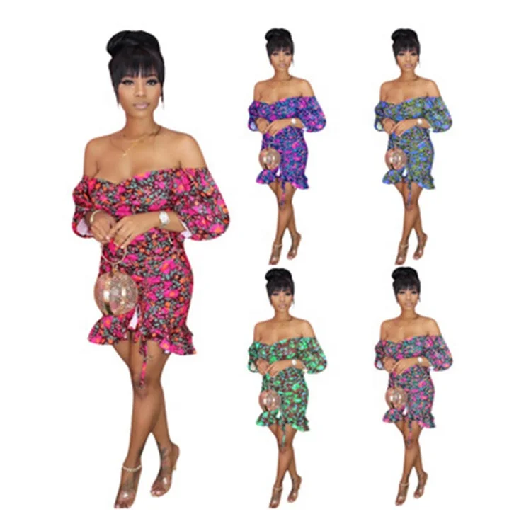 

2021 Women's Frock Hot Summer Trend Floral Sexy Dress