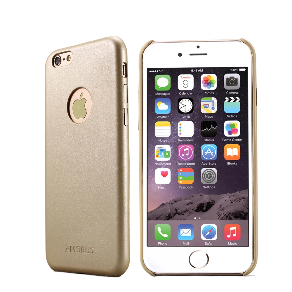 

AMORUS Leather Skin PC Hard Cover for iPhone 6s Plus/6 Plus