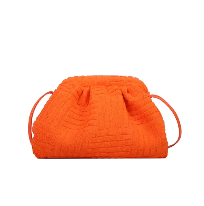 

2022 new fashion terry cloth frame crossody bag, 5 colors