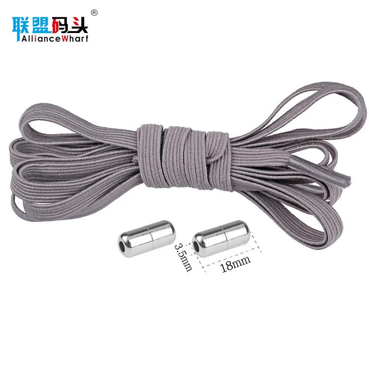 

Wholesale No Tie Unisex Lazy Shoelaces Metal Lock Buckle Elastic Flat Shoe Lace For Kids And Adult, Black,green,gray,yellow,white,etc. or customized color