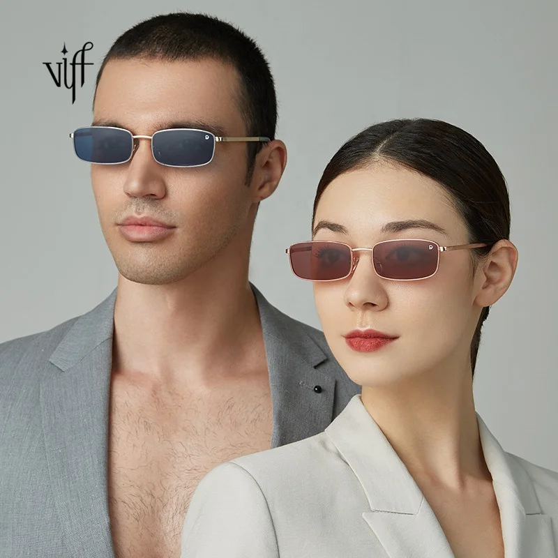 

2022 VIFF HM19384 Small Frame Sunglasses Metal Fashion Sun Glasses Small Square Rectangle Unisex Sunglasses