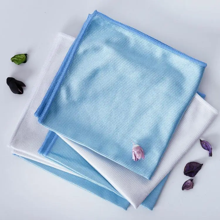 

wholesale factory price microfiber shiny glass cleaning cloth no lint window glass cloth 4040cm, Blue,brown,purple and customized color