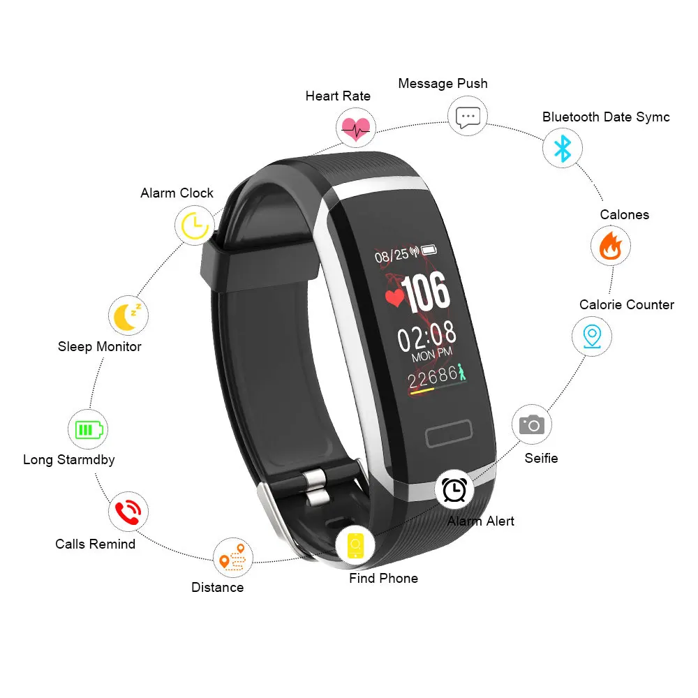 

Free Shipping 1 Sample OK Amazon Top Seller 2021 IP67 Smartwatch Men Sport Sleep Tracker Smart Band Smart Watch