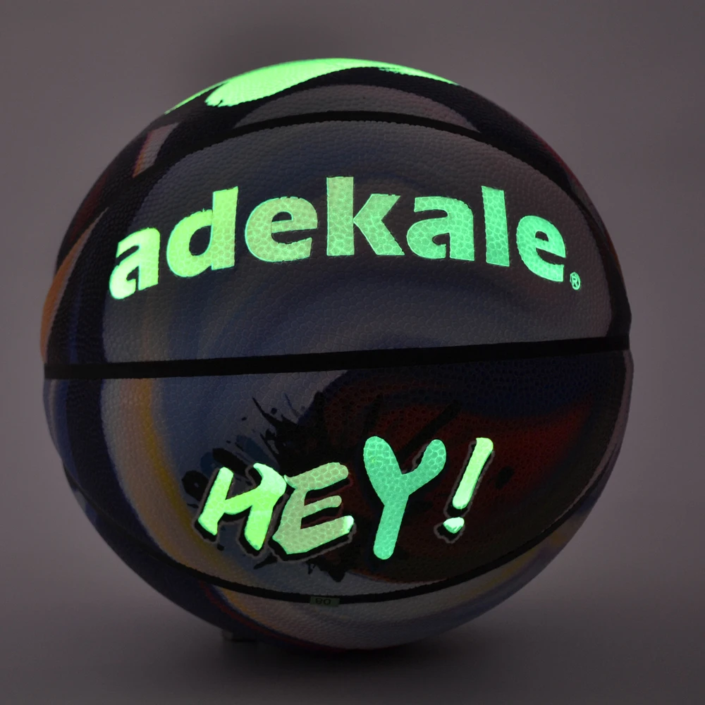 

full color printing logo glow in the dark basketball, Customize color