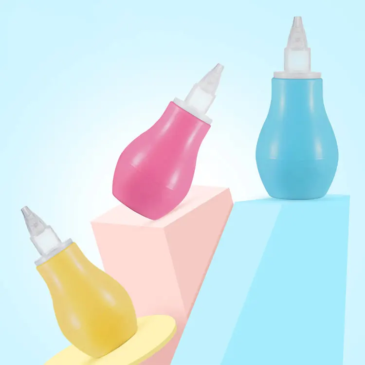 

New Arrival Pump type nasal suction device for newborn baby cold nose cleaner silicone nasal suction device for baby
