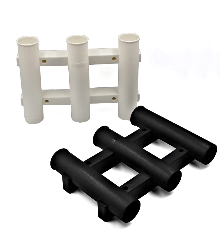 

ROBBEN High Quality Plastic 3 Pole Fishing Rod Holder Sea fishing rod pod bracket, Black/white