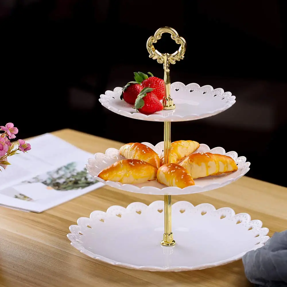 

wholesale cake stands small Large rotating wedding white black cake stand set for dessert table wedding cakes