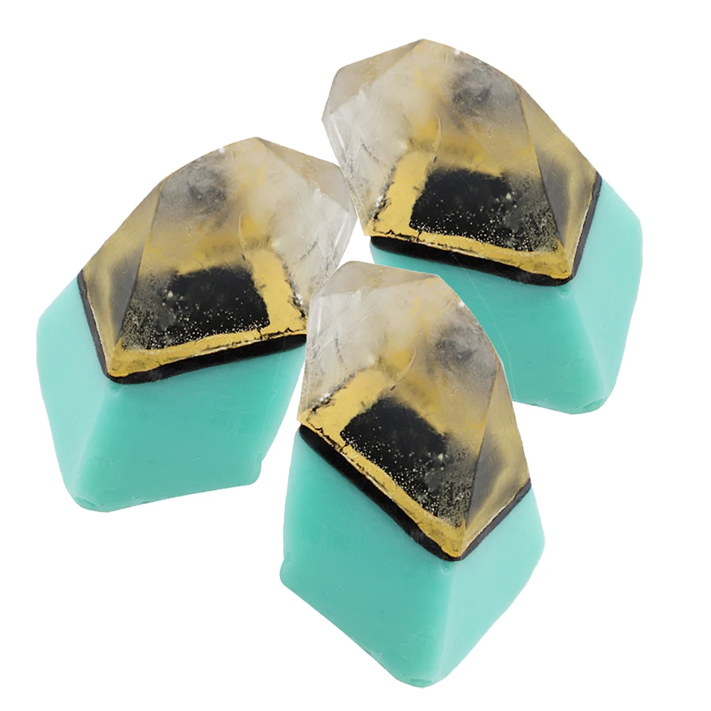 

High quality handmade organic wholesale suppliers gifts boxes packaging toilet whitening bathing face crystal gemstone rock soap, Green, customized