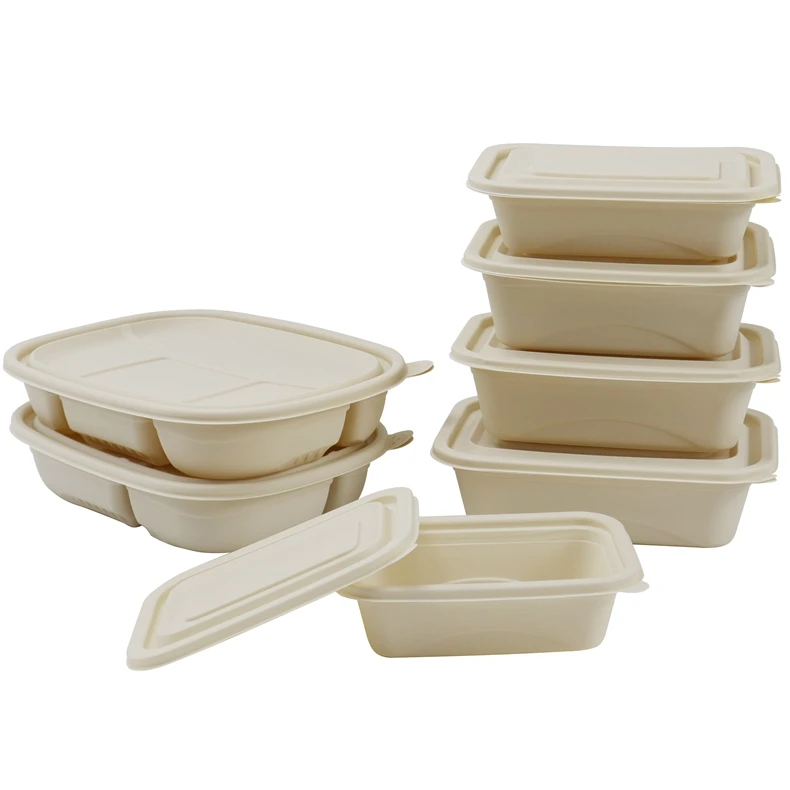 

Factory price eco friendly corn starch biodegradable packaging bento lunch box meal disposable takeaway food container