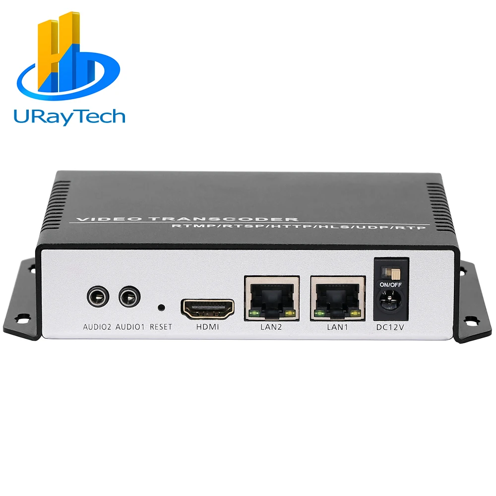 

URay 4K HEVC H.265 H.264 8in1 IP to IP IPTV TV Broadcast Video live Streaming Transcoder RTMP RTMPS UDP HTTP RTSP HLS SRT ONVIF