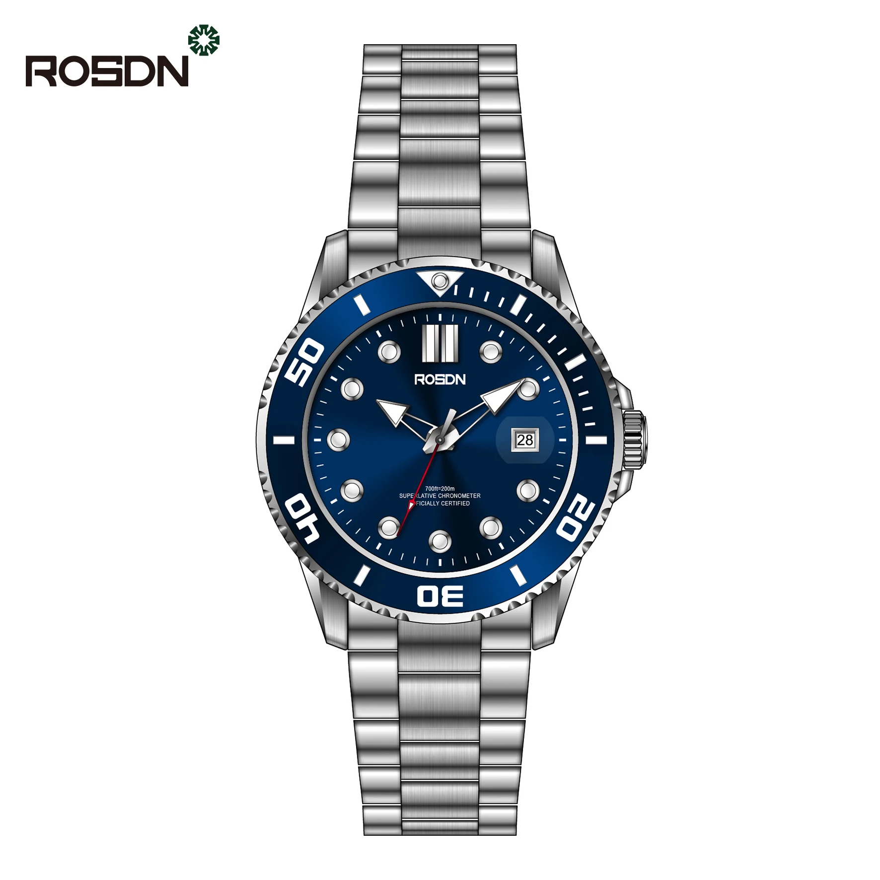 

Rosdn 0103 Luxury create your own High Quality Watch Calendar Automatic Mechanical Watch Men