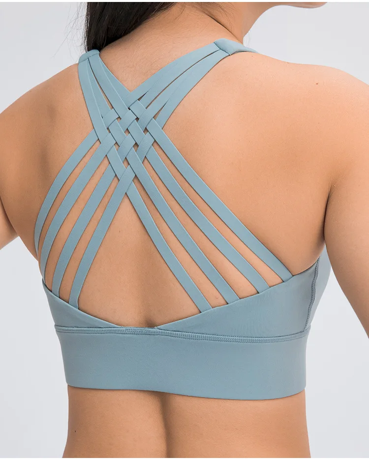 

High Quality Fitness Yoga Apparel Sports Bras sports beauty back yoga bra, Black/violet/ming blue/ceylon/forest green/lead powder/forst green