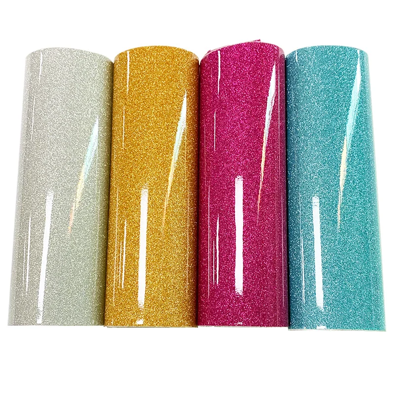 Super Shining Glitter TPU Film  Mirror Leather Fabric with Elastic Backing for Making Clothes Shoes and Handbags
