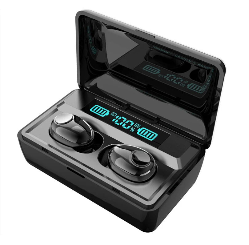 2019 hot selling wholesale price Wireless Earphones TWS T10 with 2000mAh Power Bank LED Display