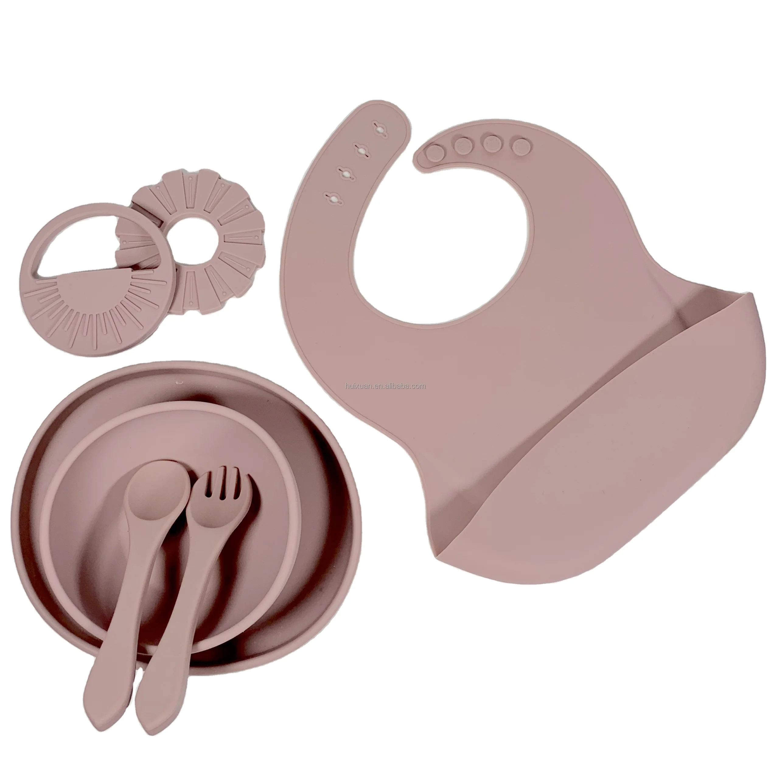 

Portable Kids Eco-friendly Heat Resistant Suction Silicone Baby Feeding Bowl with Spoon Design Soft for Baby Feeding, Customized