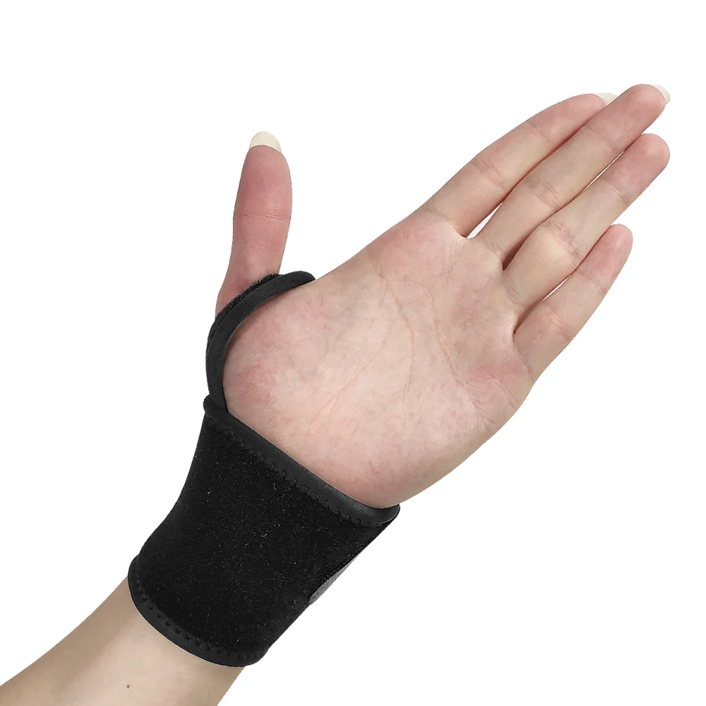 Neoprene Compression Wrist Support Brace With Thumb Loops For Carpal ...