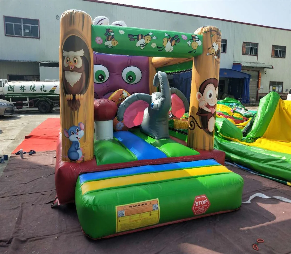 

2020 New Hot sale monkey inflatable kids mini trampoline for sale, Multi-color, according to your request