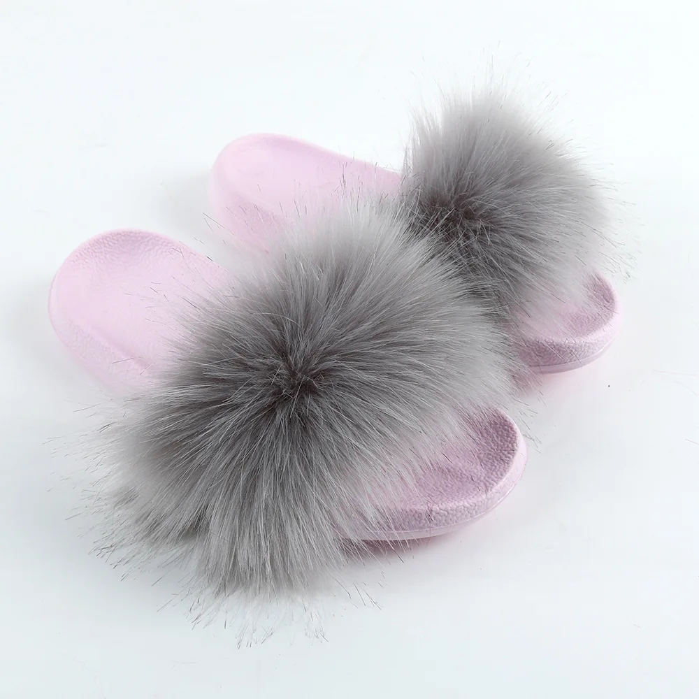 

2020 fashion ladies home non-slip slippers plush slippers breathable one-word plush slippers