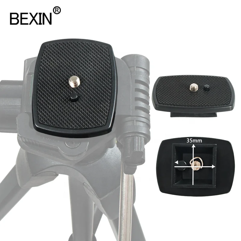 

BEXIN new tripod mini quick release plate 35*35mm camera plate with 1/4 screw for Yunteng vct668 st666 690 Weifeng 3530 3540