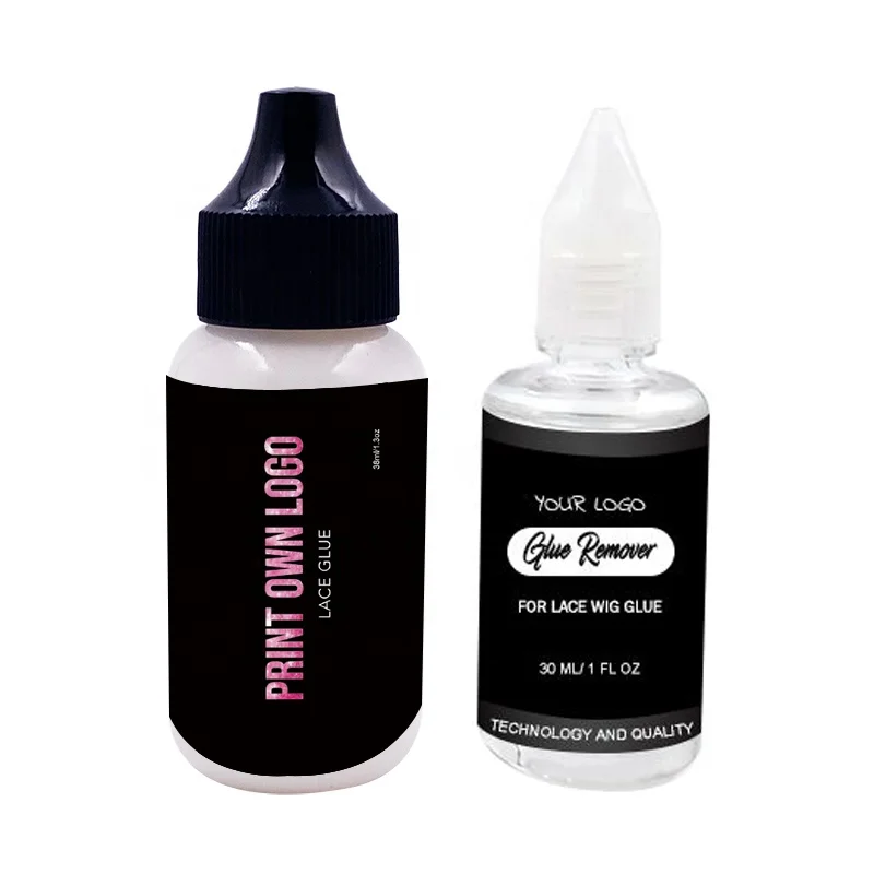 

Strong Lace Bonding Glue and Removal Set for wigs, lace frontals, closures and touppees, White, clear