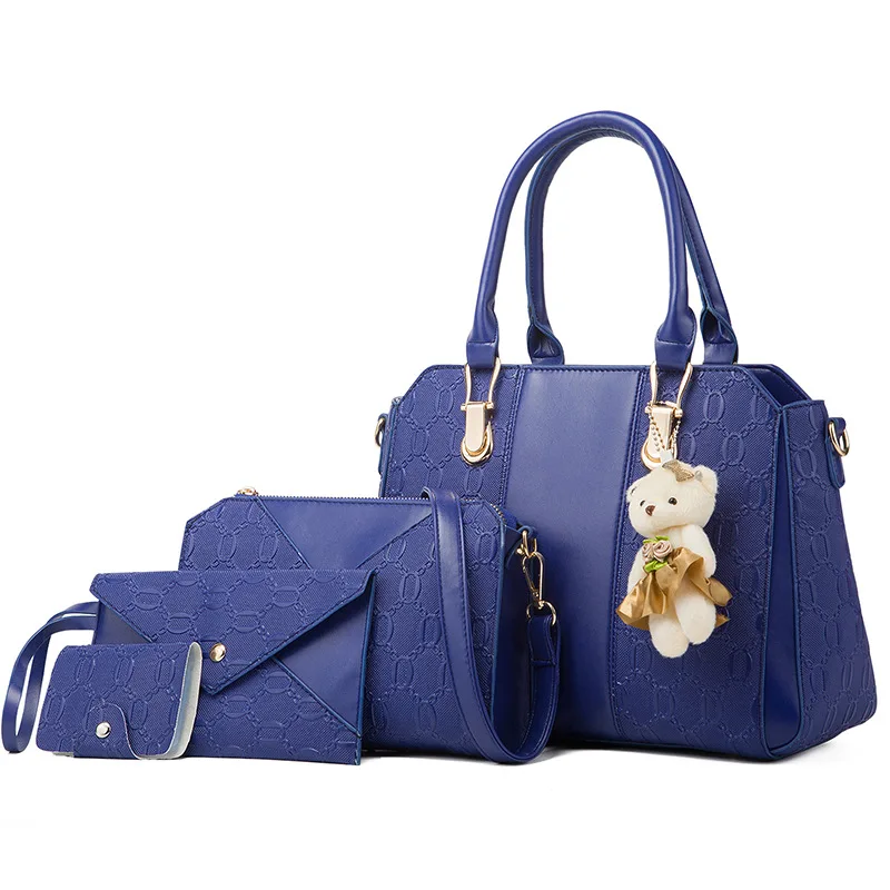 

Composite Bags High Quality Ladies Large Female Bolsa Luxury Handbag Sets 4 Pieces