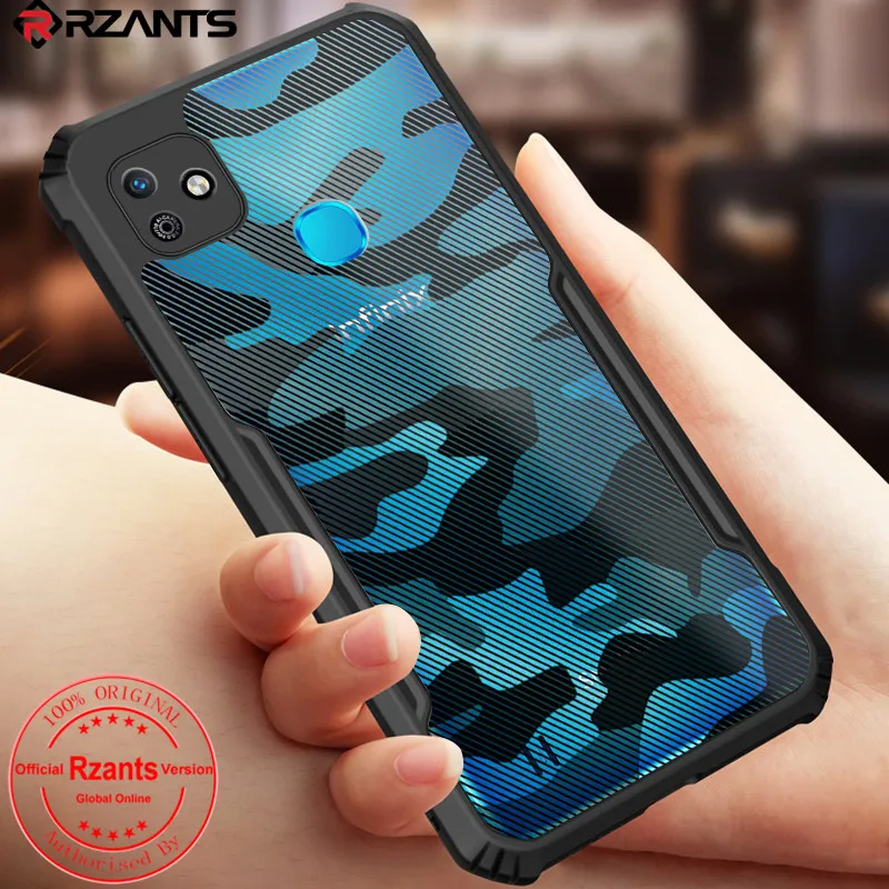 

Rzants For Infinix Smart HD 2021 Case Hard [Camouflage Beetle] Hybrid Shockproof Slim Crystal Clear Cover Double