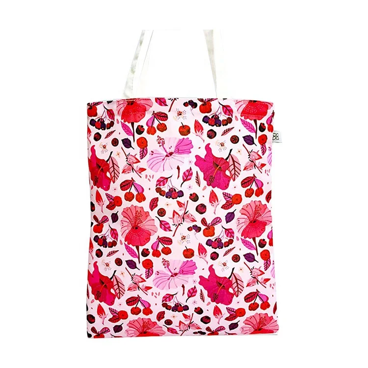 

OEM Logo Red Tote Shopping Cotton Organic Canvas Tote Bag, Customized color