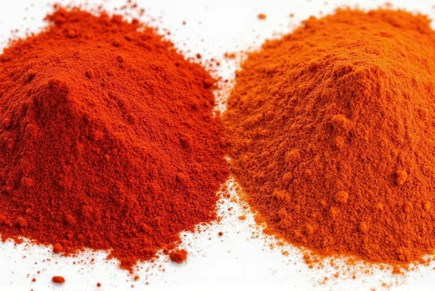 Variety of paprika types displayed in small jars
