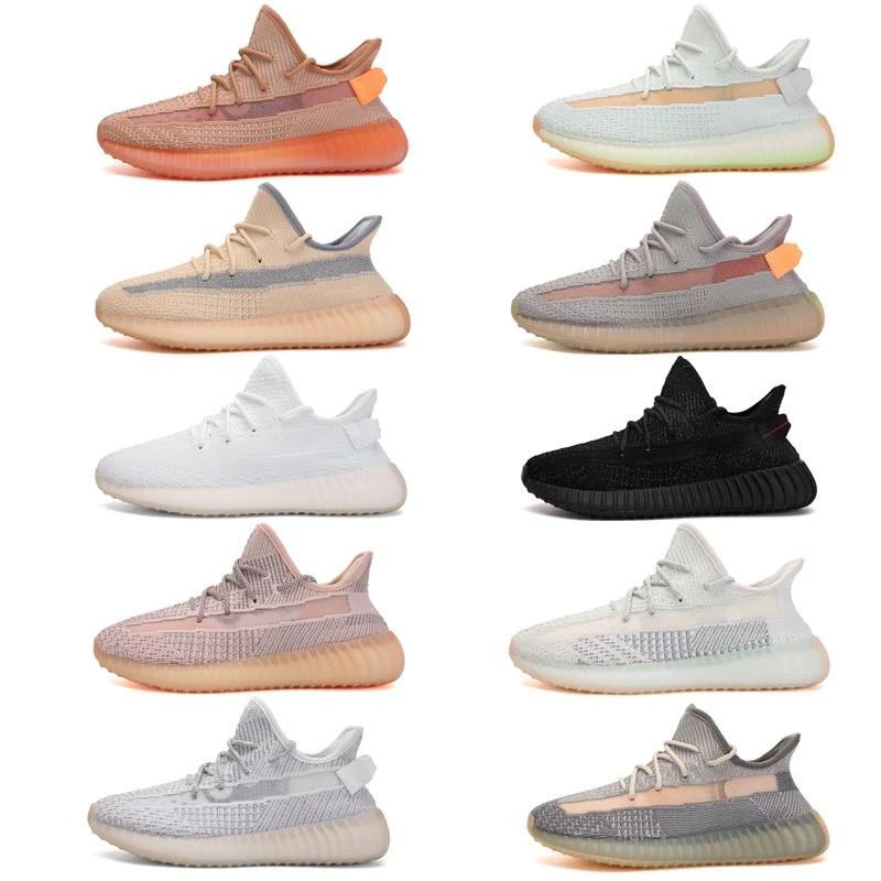 

2021 New high quality breathable elastic knit Men's Casual yeezy 350 Shoes