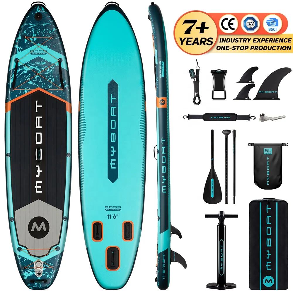 

MY BOAT series Weihai factory OEM logo customization inflatable sup fishing board stand up paddle board