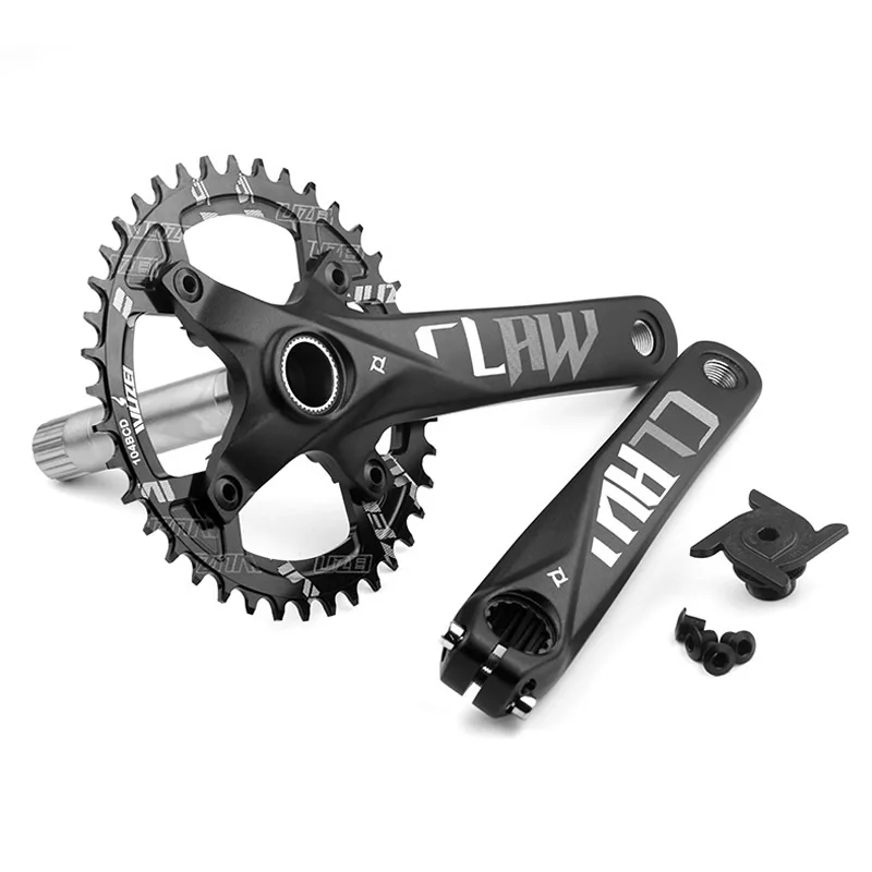 

Mountain Bike Crankset MTB Assembly Integrated Crankset 38-26T Parts LOGO OEM Bicycle Crankset, Black