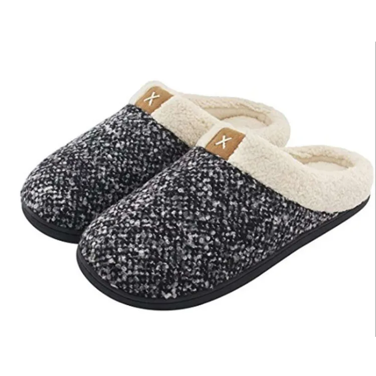 

soft cotton winter indoor fluffy mens slippers indoor hotel plush house slippers wholesale, Office,white&black,black,yellow,red&black