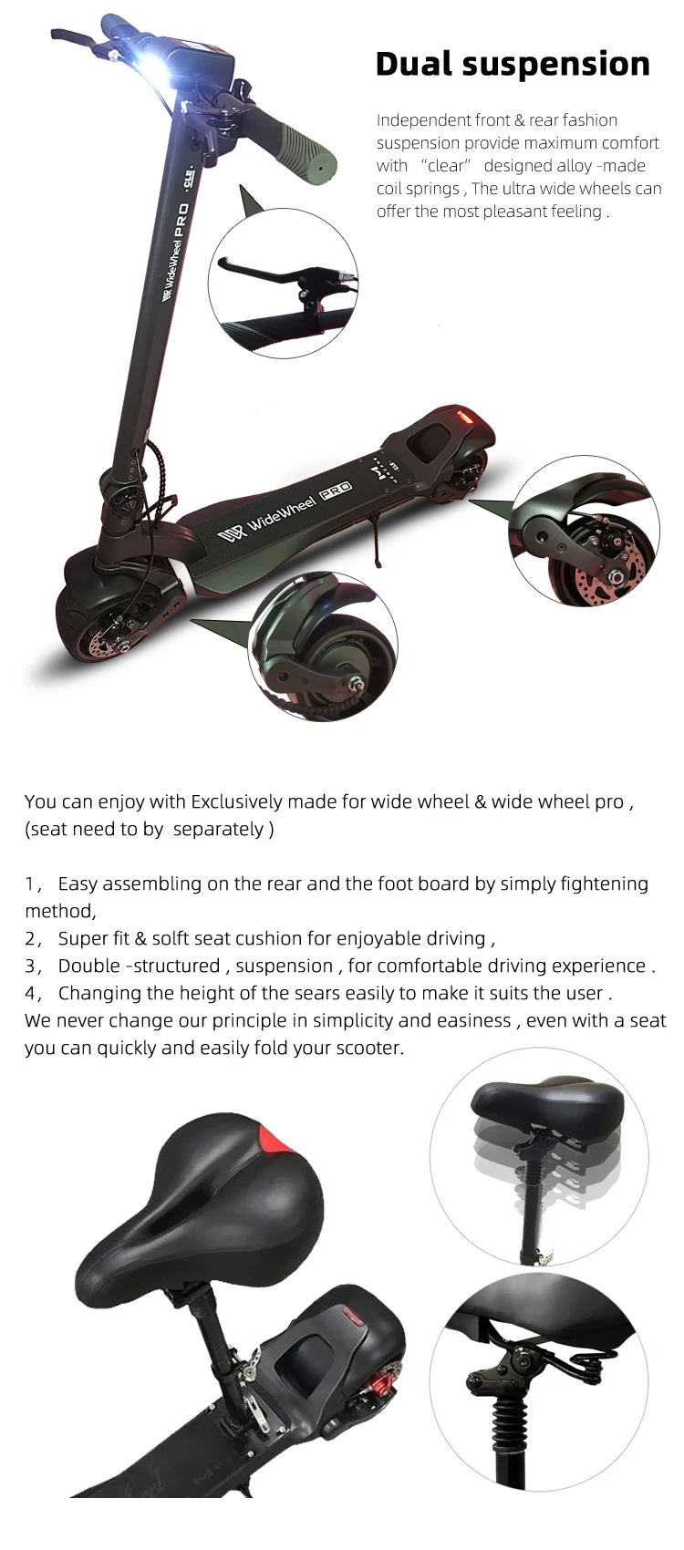 Wide wheel pro china electric scooter powerful electric scooter adult hot sale electric scooter 1000w